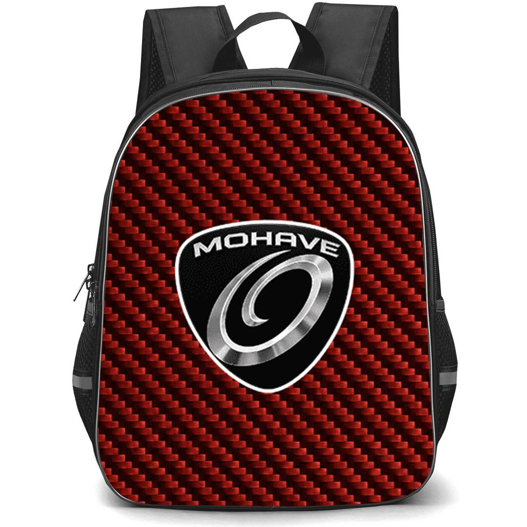 Kia Mohave Backpack School Bag StudentPack - Kia Mohave Logo On Red Carbon Fiber Background