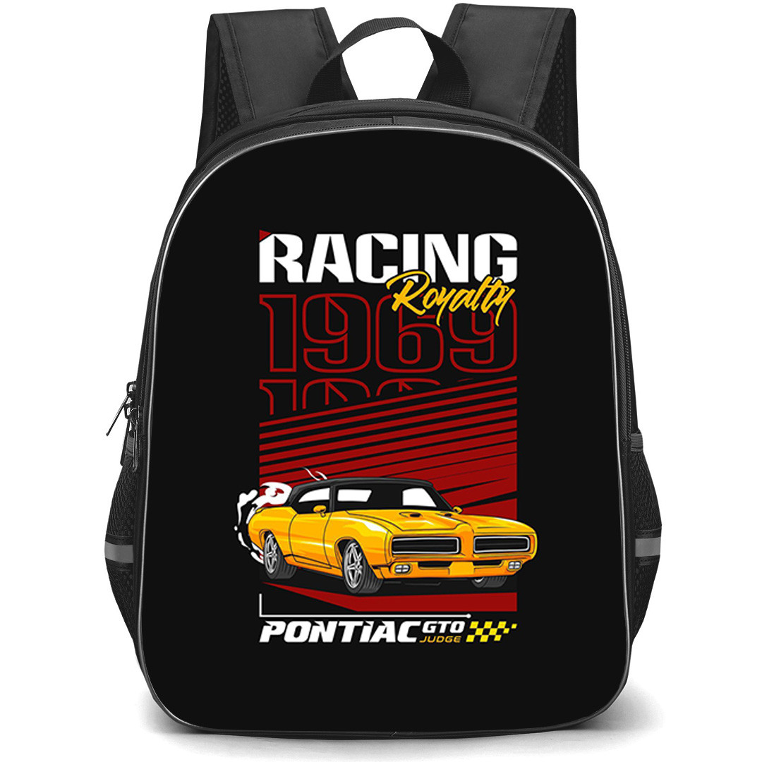Pontiac Backpack School Bag StudentPack - 1969 Pontiac GTO Judge Racking Royalty Illustration Art Poster