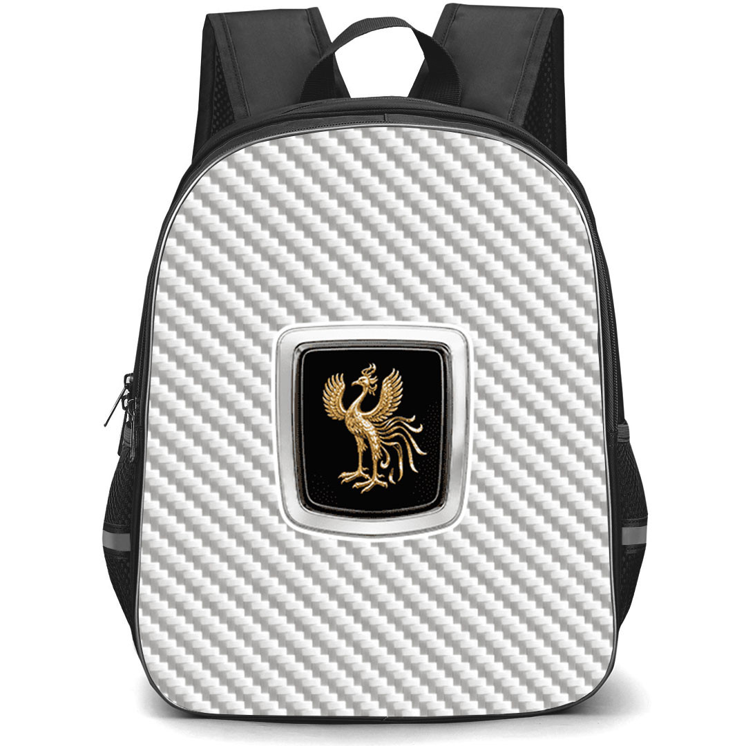 Toyota Century Backpack School Bag StudentPack - Toyota Century Logo On Silver Gray Carbon Fiber Background
