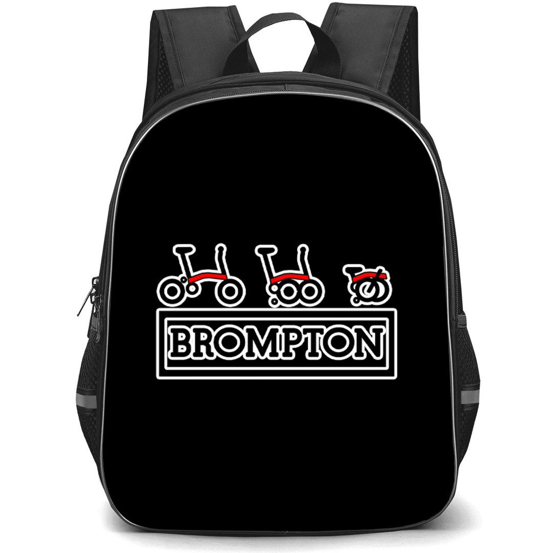 Brompton Backpack School Bag StudentPack - Brompton Compact Bicycle Logo Sticker