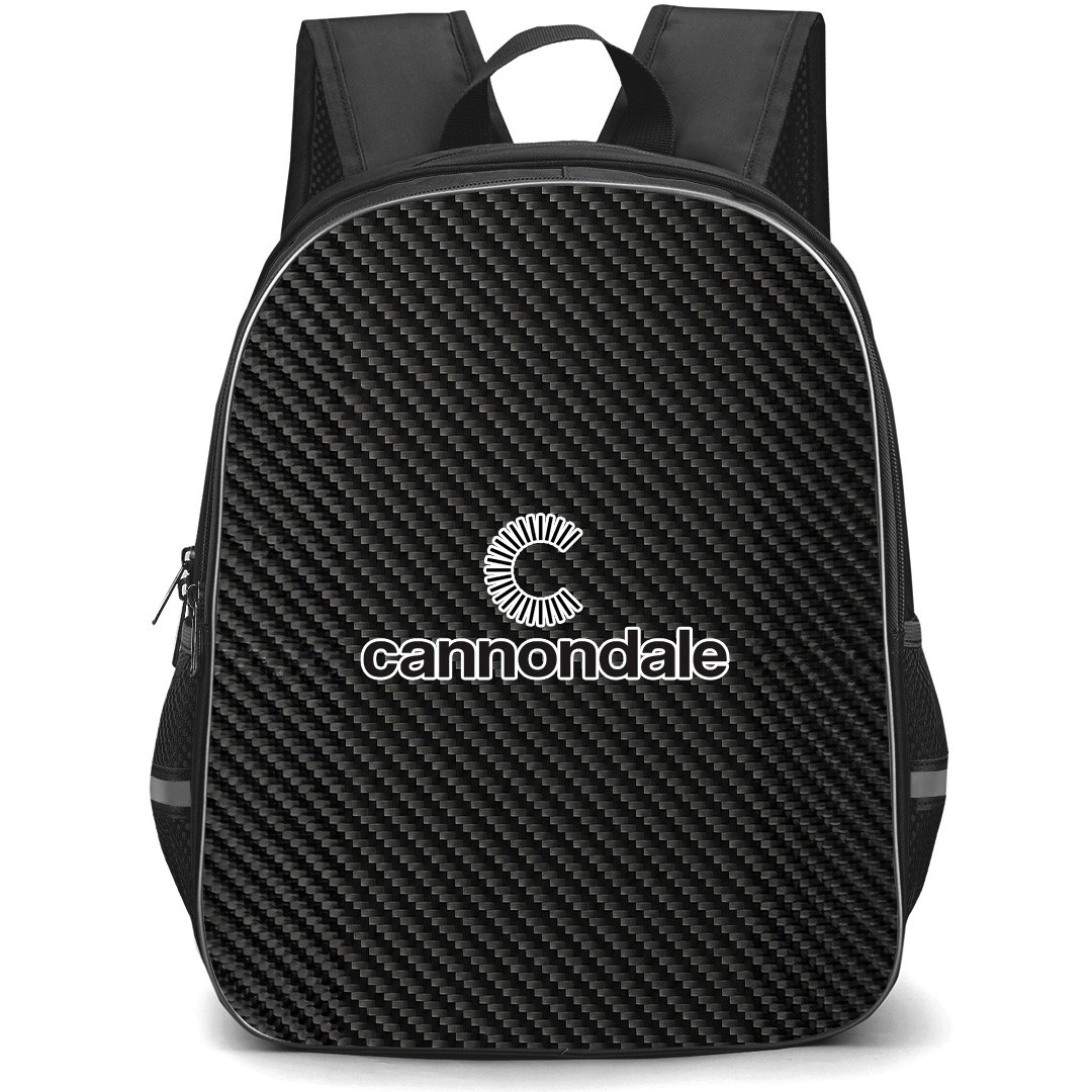 Cannondale Backpack School Bag StudentPack - Cannondale Bike Brand Logo On Carbon Fiber Background