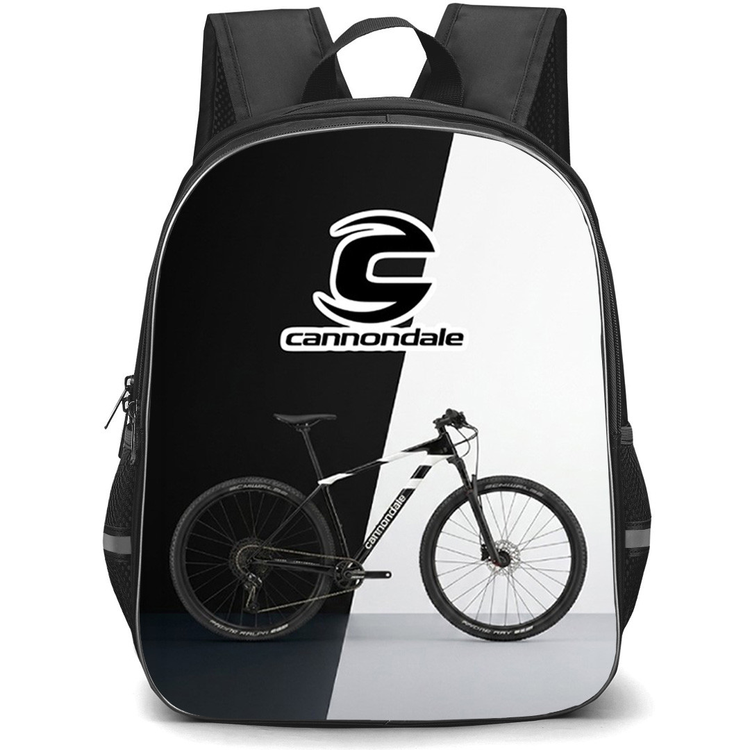 Cannondale Backpack School Bag StudentPack - Cannondale Black White Bicycle Poster
