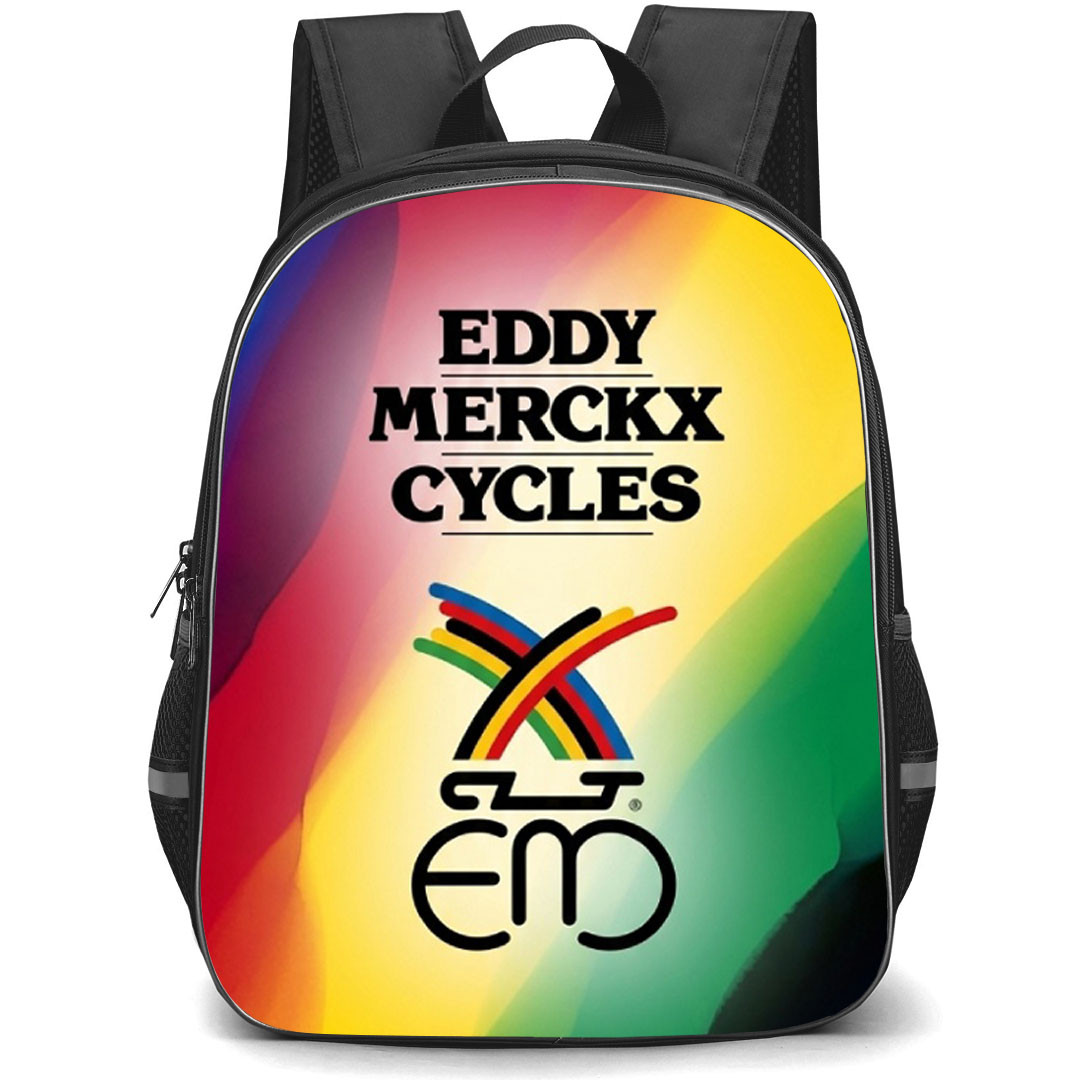 Eddy Merckx Backpack School Bag StudentPack - Eddy Merckx Rainbow Jersey Theme Poster