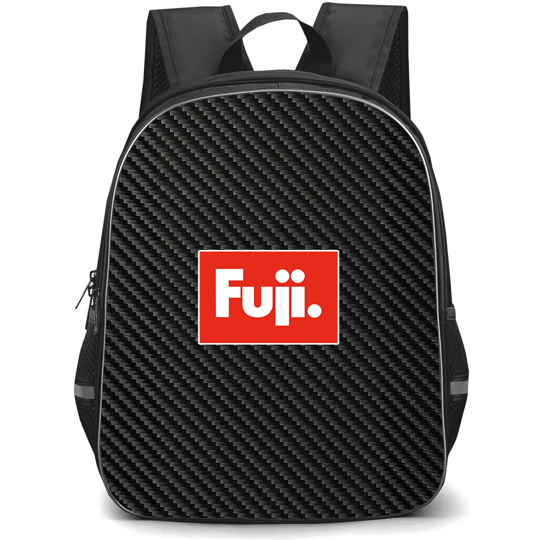 Fuji Bikes Backpack School Bag StudentPack - Fuji Bikes Bike Brand Logo On Carbon Fiber Background