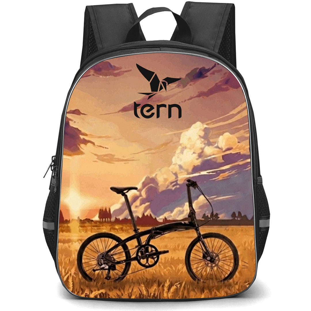 Tern Backpack School Bag StudentPack - Tern Folding Bicycle Sunset Poster