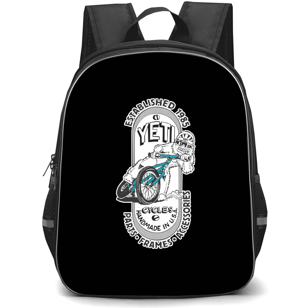 Yeti Backpack School Bag StudentPack - Yeti 1985 Classic Bicycle Theme Poster