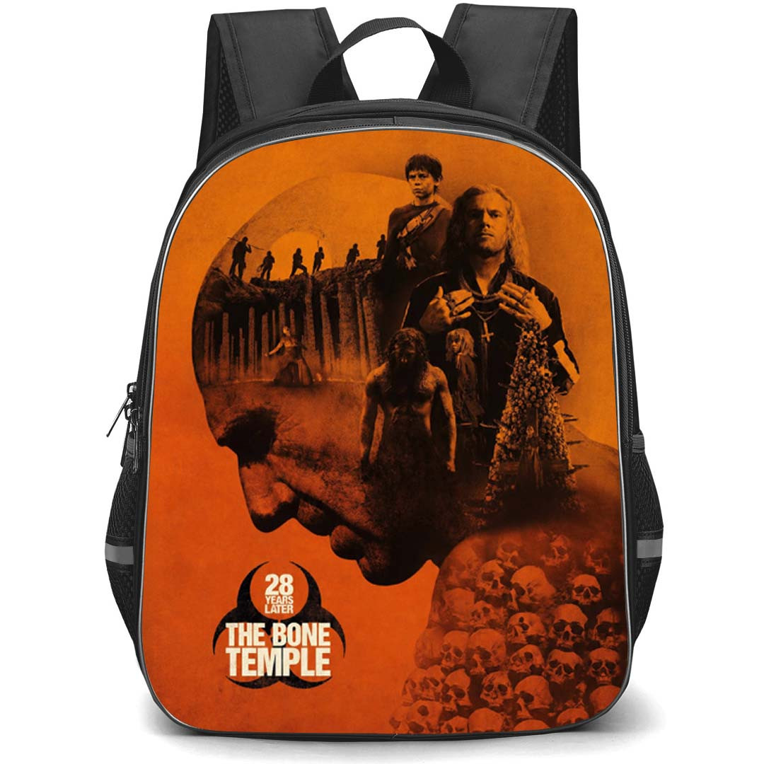 28 Years Later The Bone Temple Backpack School Bag StudentPack - 28 Years Later The Bone Temple Overlay Grunge Series Poster