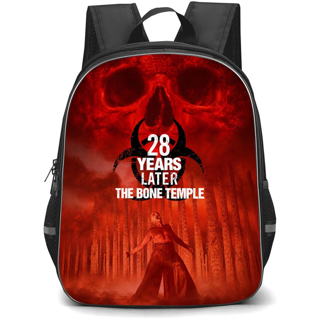 28 Years Later The Bone Temple Backpack School Bag StudentPack - 28 Years Later The Bone Temple Red Shouting Series Poster