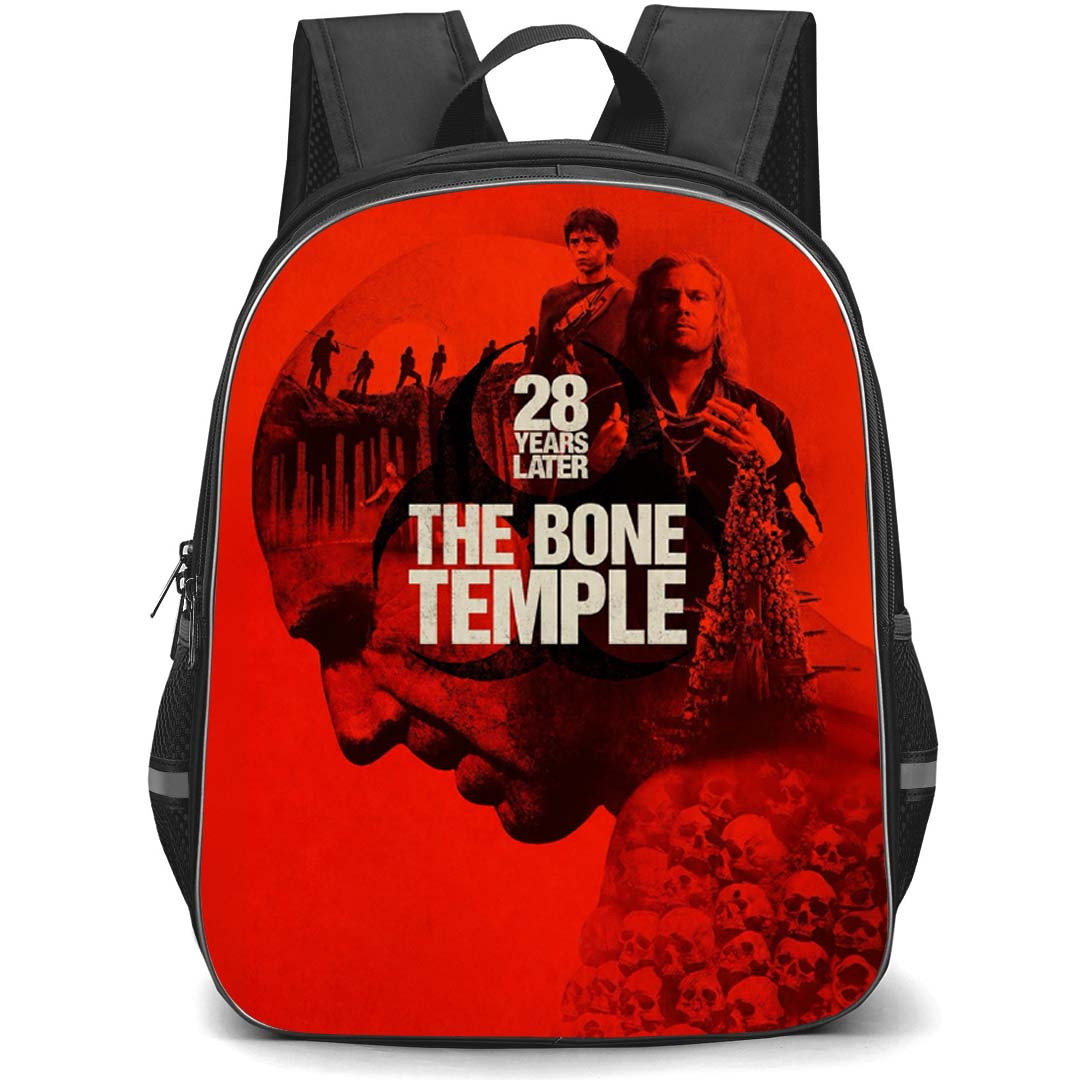 28 Years Later The Bone Temple Backpack School Bag StudentPack - 28 Years Later The Bone Temple Red Silhouette Series Poster