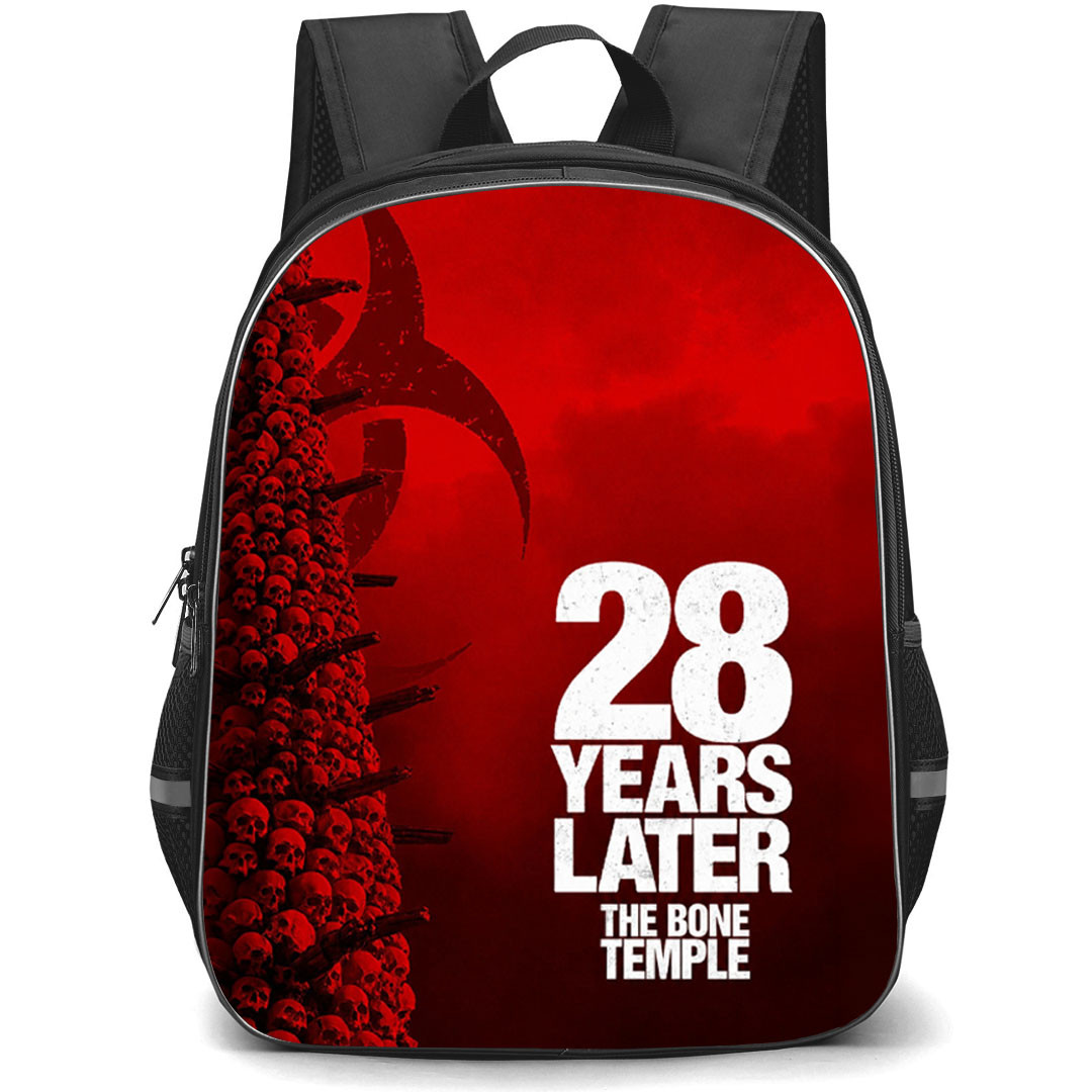 28 Years Later The Bone Temple Backpack School Bag StudentPack - 28 Years Later The Bone Temple Red Skull Series Poster