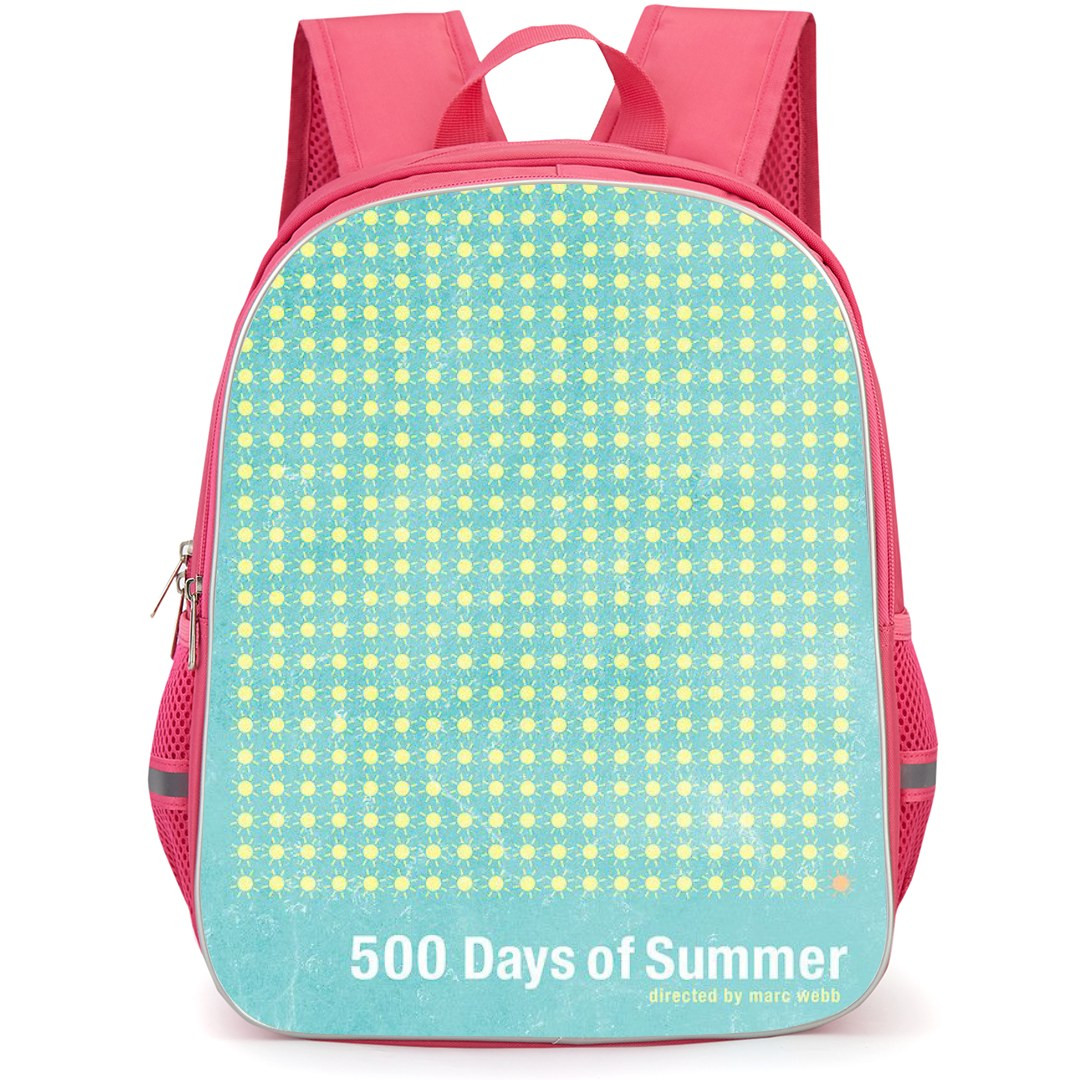 500 Days Of Summer Backpack StudentPack - 500 Days Of Summer Minimalist Poster Cyan Background