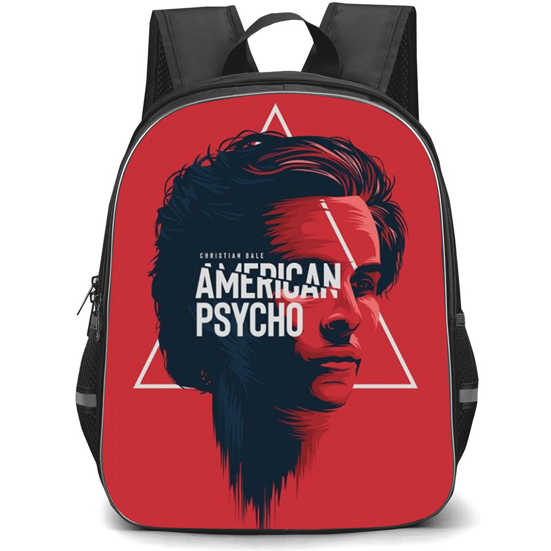 American Psycho Backpack StudentPack - American Psycho Movie Poster Art On Red Background