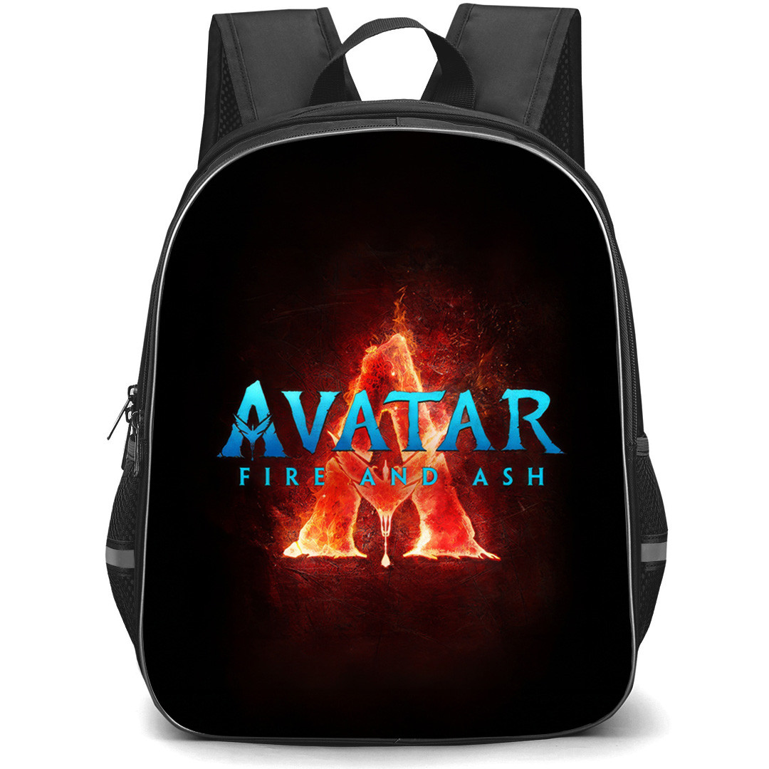 Avatar Backpack School Bag StudentPack - Avatar Fire and Ash Movie Logo Black Background