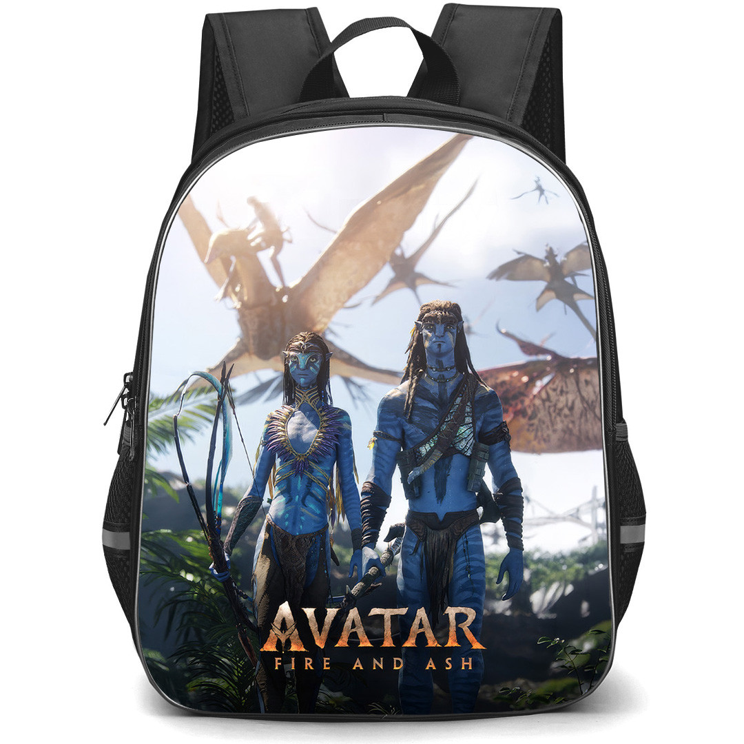 Avatar Backpack School Bag StudentPack - Avatar Fire and Ash Neytiri and Jake Walking Forward