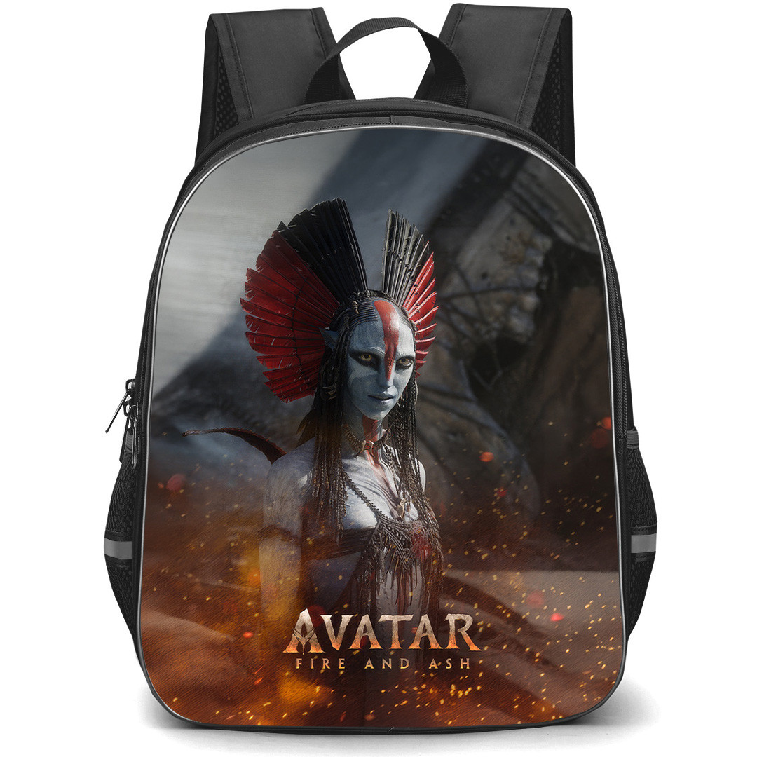 Avatar Backpack School Bag StudentPack - Avatar Fire and Ash Varang Staring Fire Background