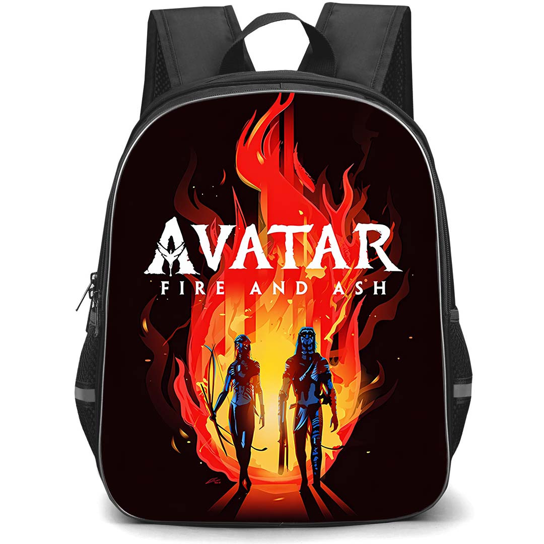 Avatar Backpack School Bag StudentPack - Avatar Fire And Ash Burning Destiny Art Poster