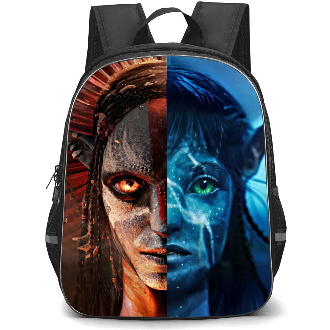 Avatar Fire And Ash Backpack School Bag StudentPack - Varang And Neytri Half Face Portrait