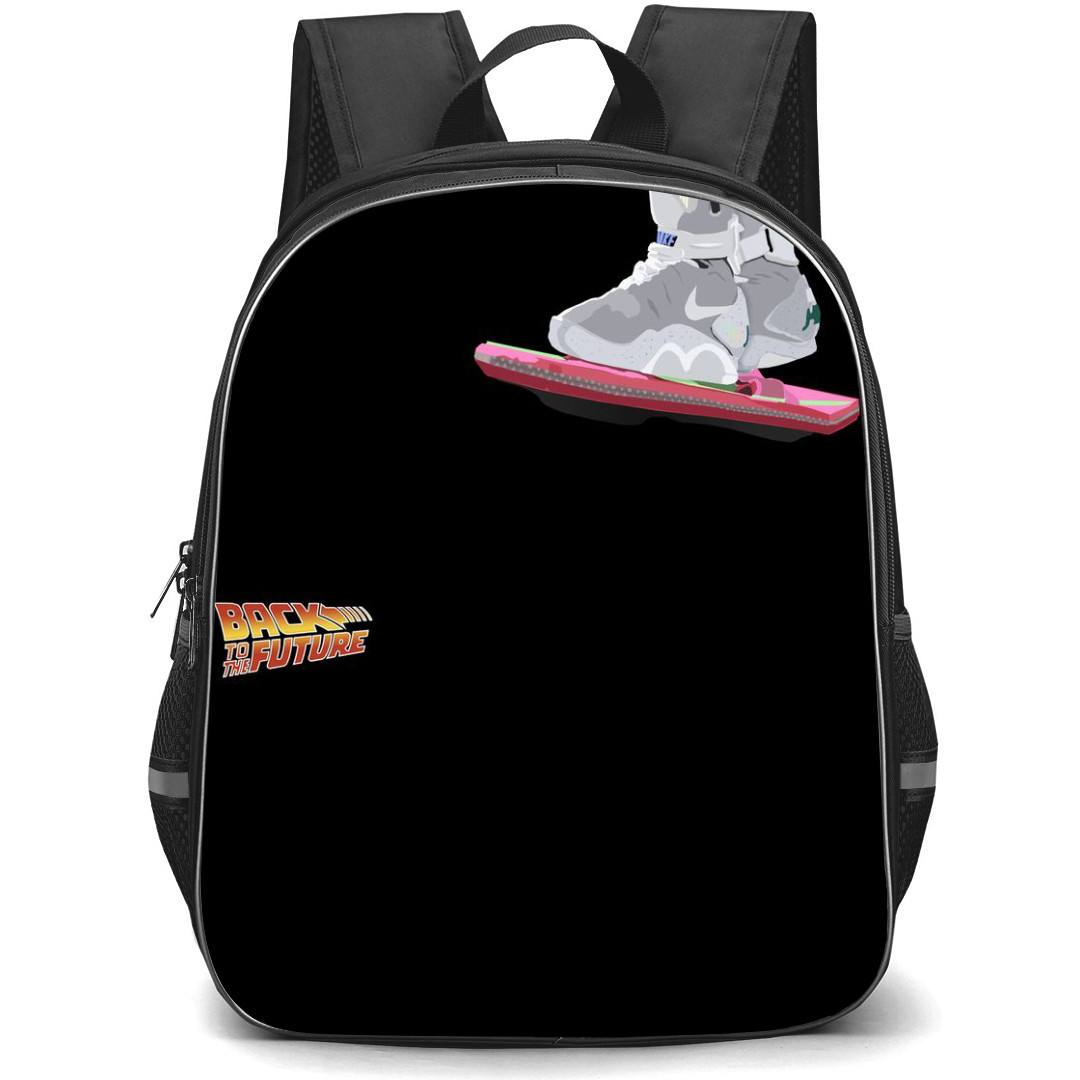 Back To The Future Backpack StudentPack - Back To The Future Nike Air Mag Illustration On Black Background