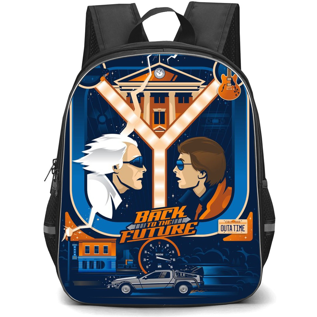 Back To The Future Backpack StudentPack - Back To The Future Poster Illustration By Torch
