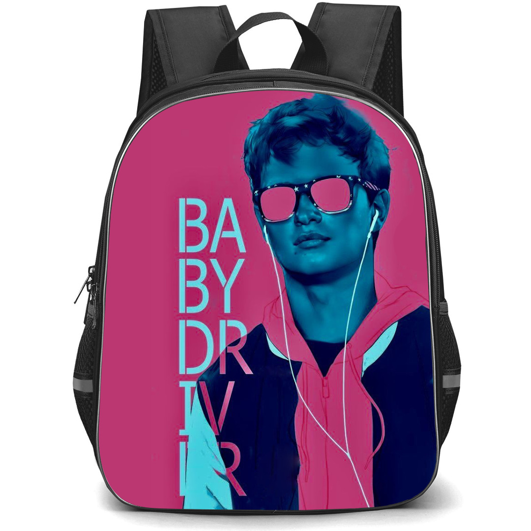 Baby Driver Backpack StudentPack - Baby Driver Poster Illustrator by Ben Oliver
