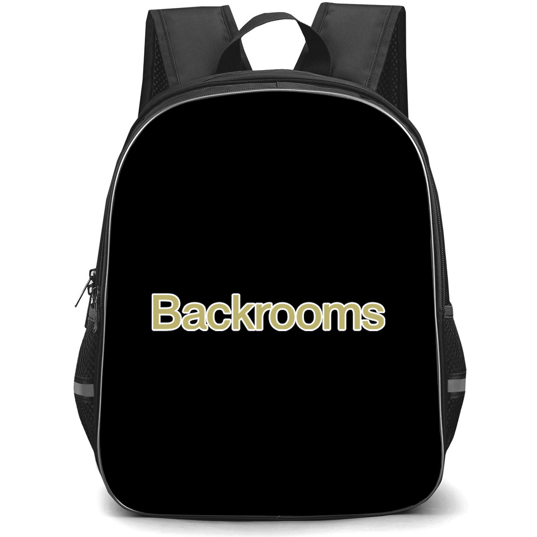 Backrooms Backpack School Bag StudentPack - Backrooms Text Logo Sticker
