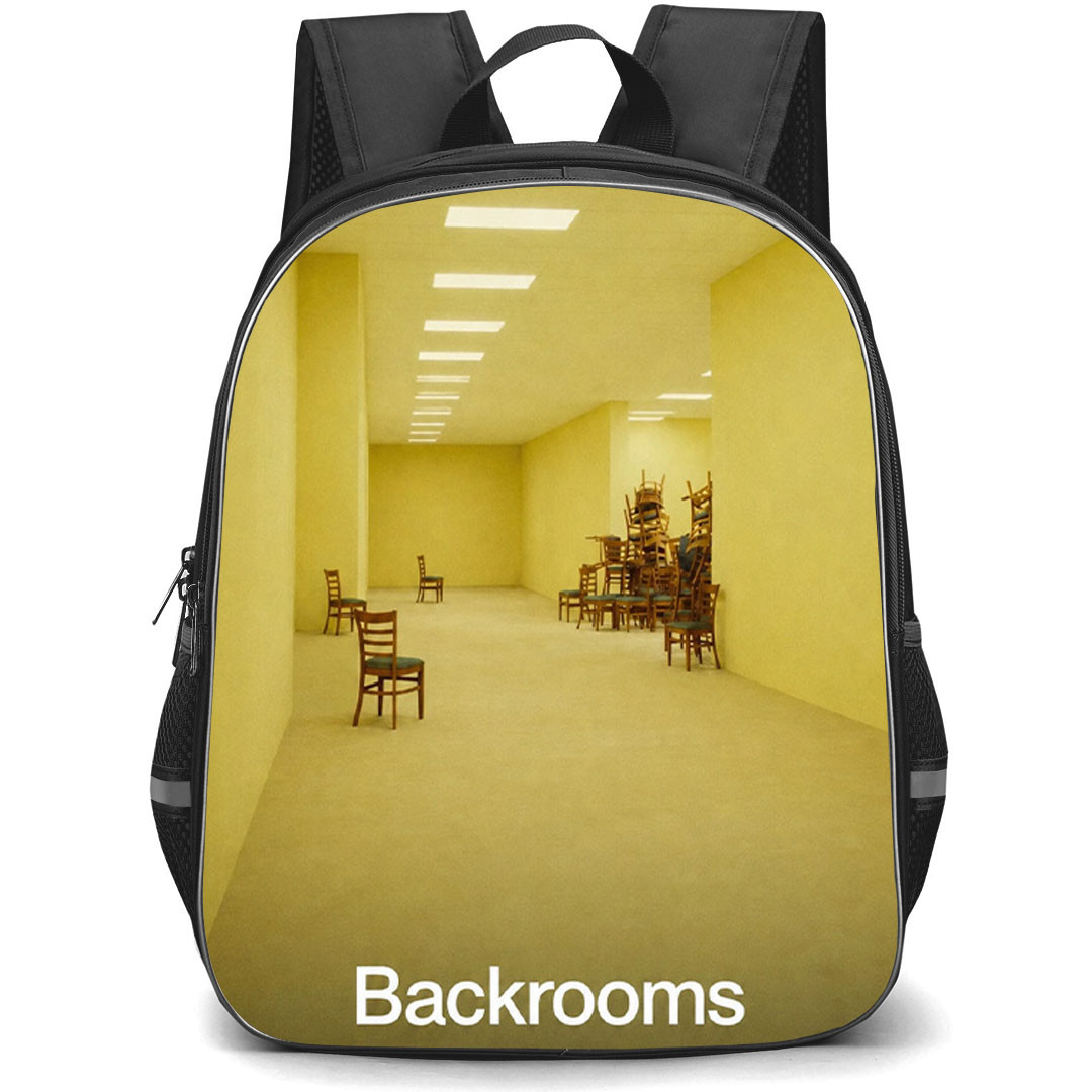 Backrooms Backpack School Bag StudentPack - Backrooms Yellow Hallway Poster