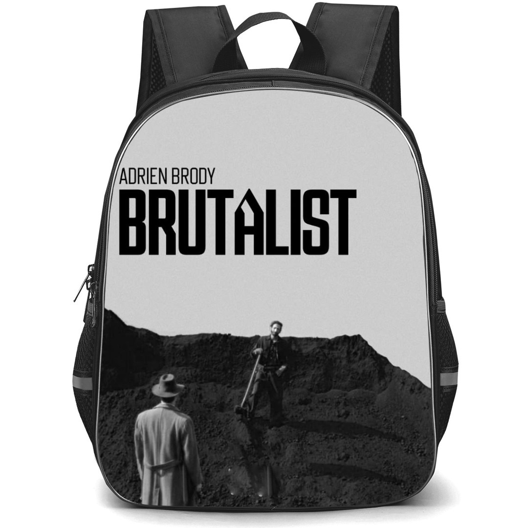 The Brutalist Backpack StudentPack - The Brutalist Black And White Movie Poster