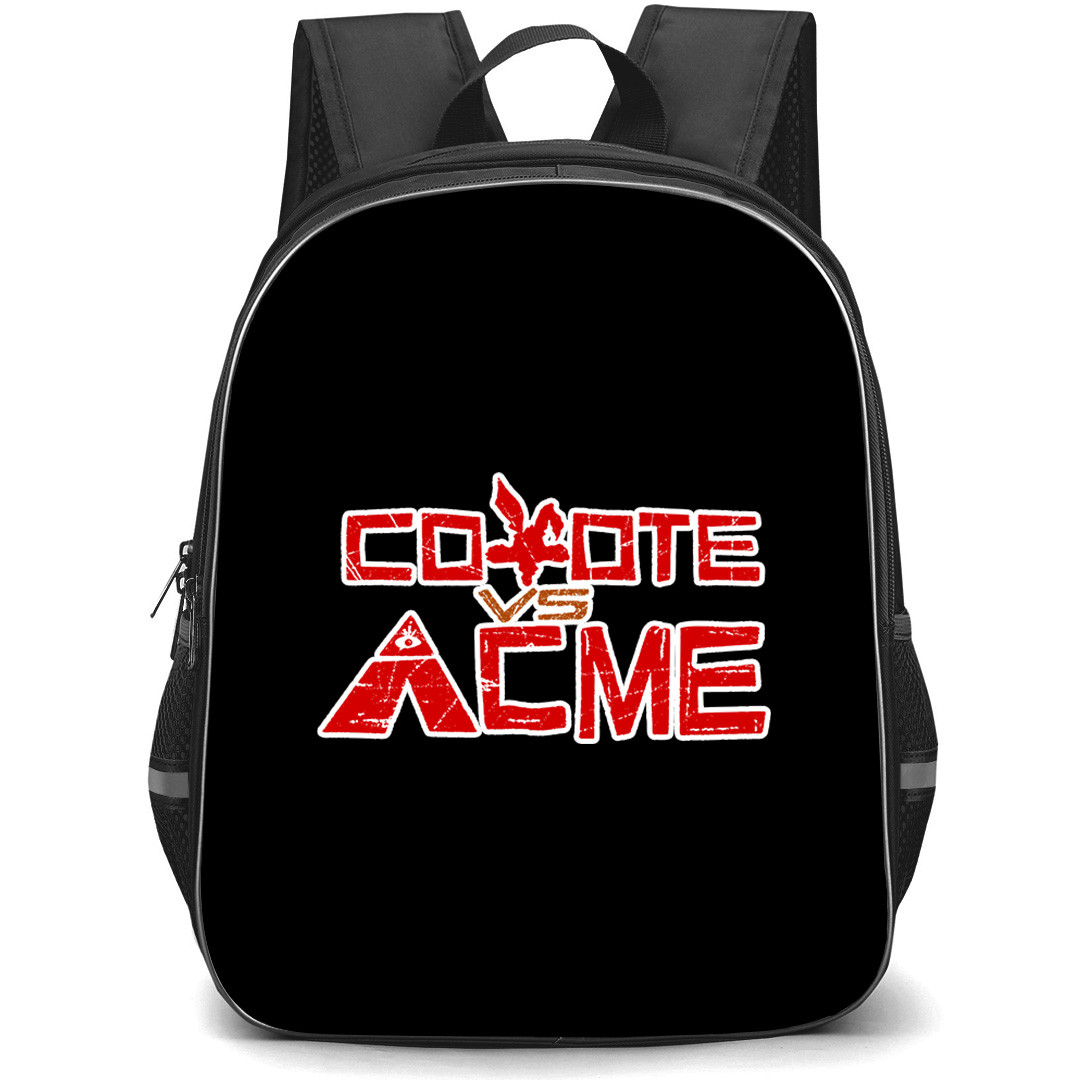 Coyote vs ACME Backpack School Bag StudentPack - Coyote vs ACME Minimal Red Logo Sticker