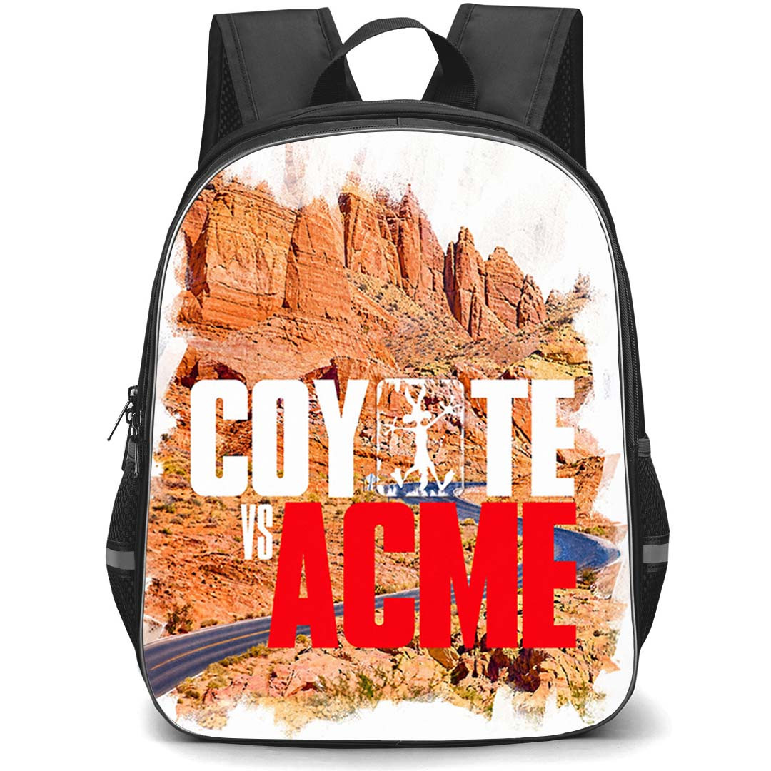 Coyote vs ACME Backpack School Bag StudentPack - Coyote vs ACME Red Rock Landscape Poster