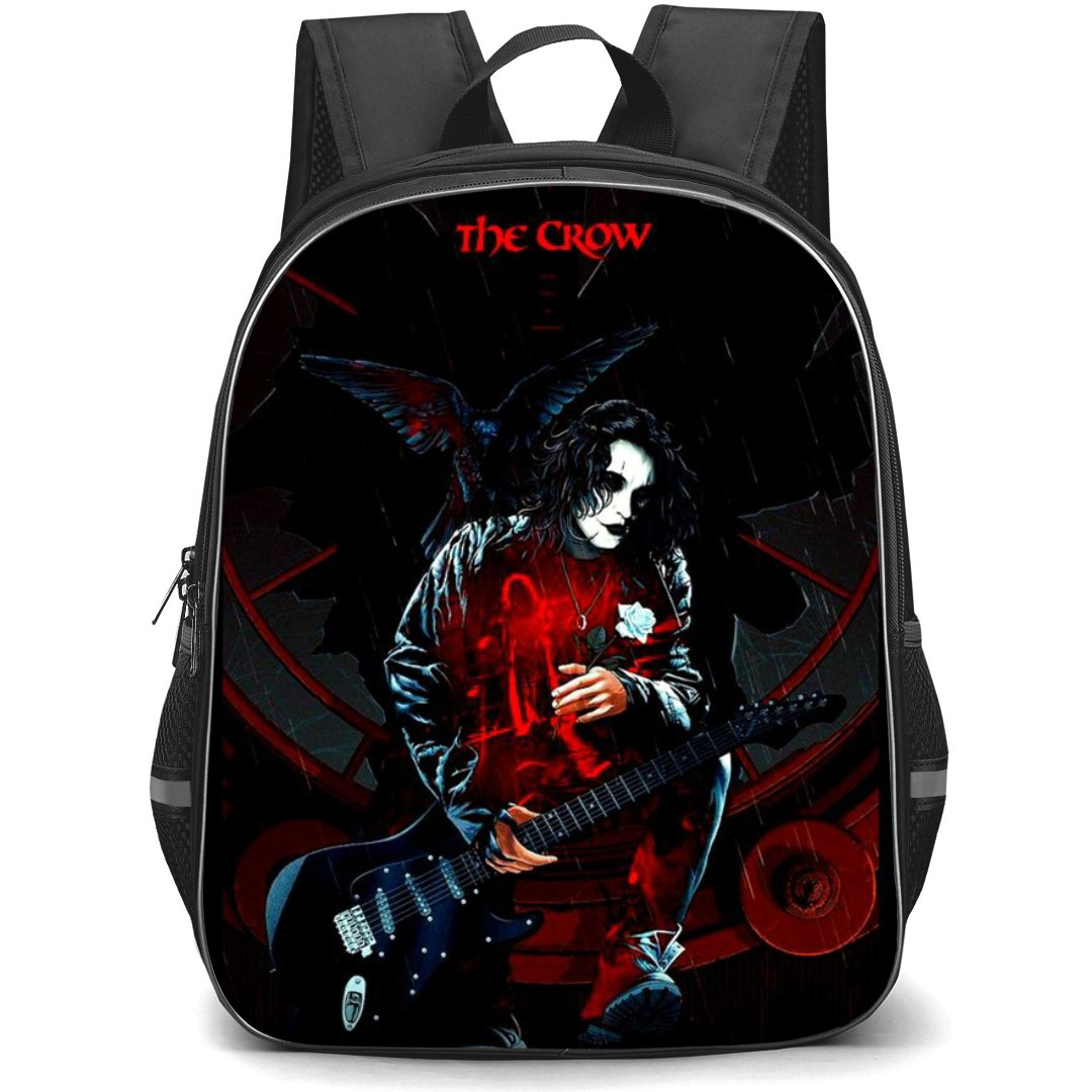The Crow Eric Draven Backpack StudentPack - Eric Draven Holding Guitar Illustration