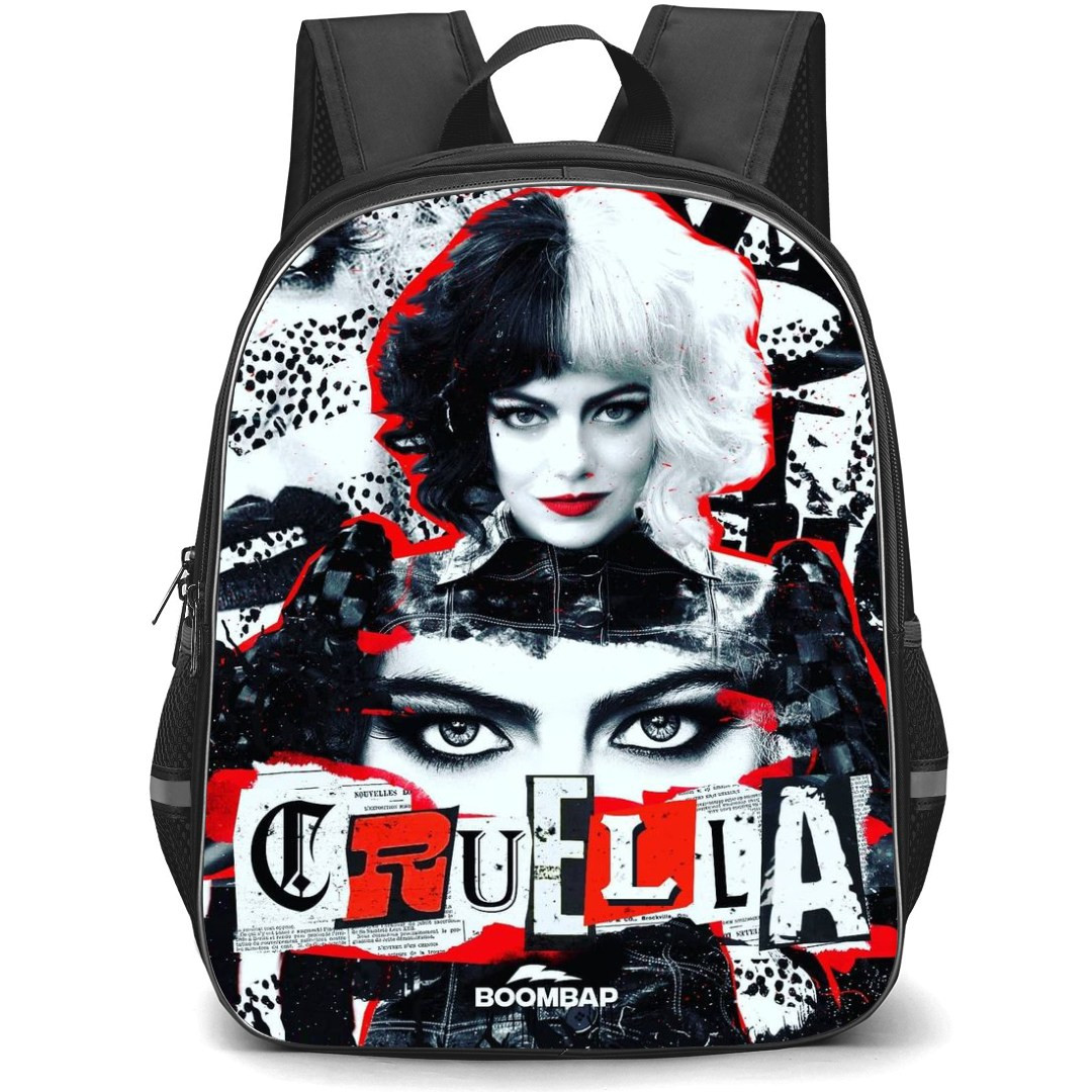 Cruella Backpack StudentPack - Cruella Movie Poster On Black And White Graphic Art