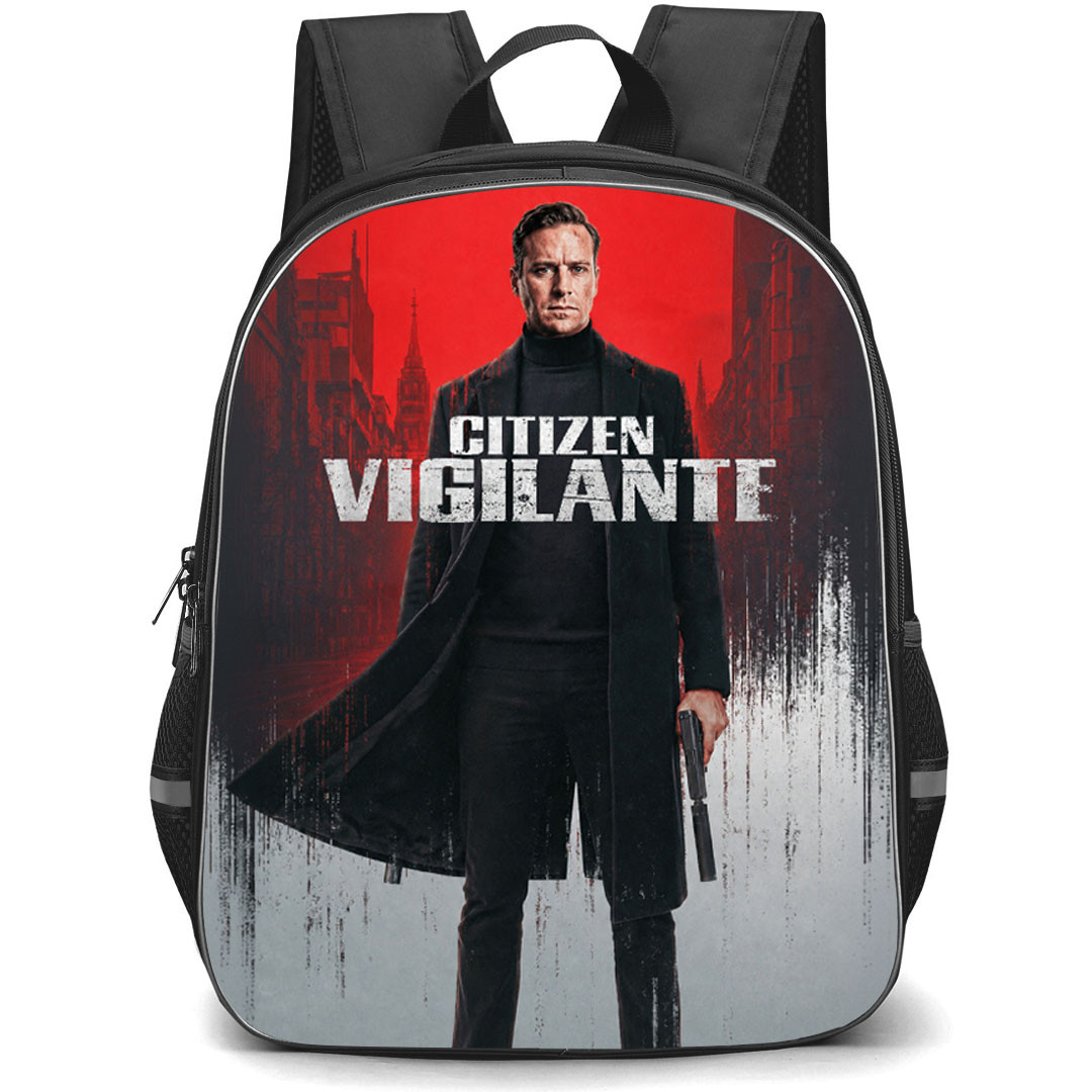 Citizen Vigilante Backpack School Bag StudentPack - Citizen Vigilante Fierce Portrait Grunge Poster