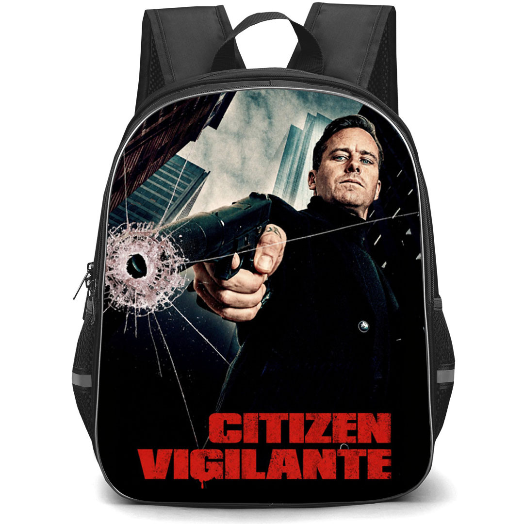 Citizen Vigilante Backpack School Bag StudentPack - Citizen Vigilante Glass Crack Series Poster