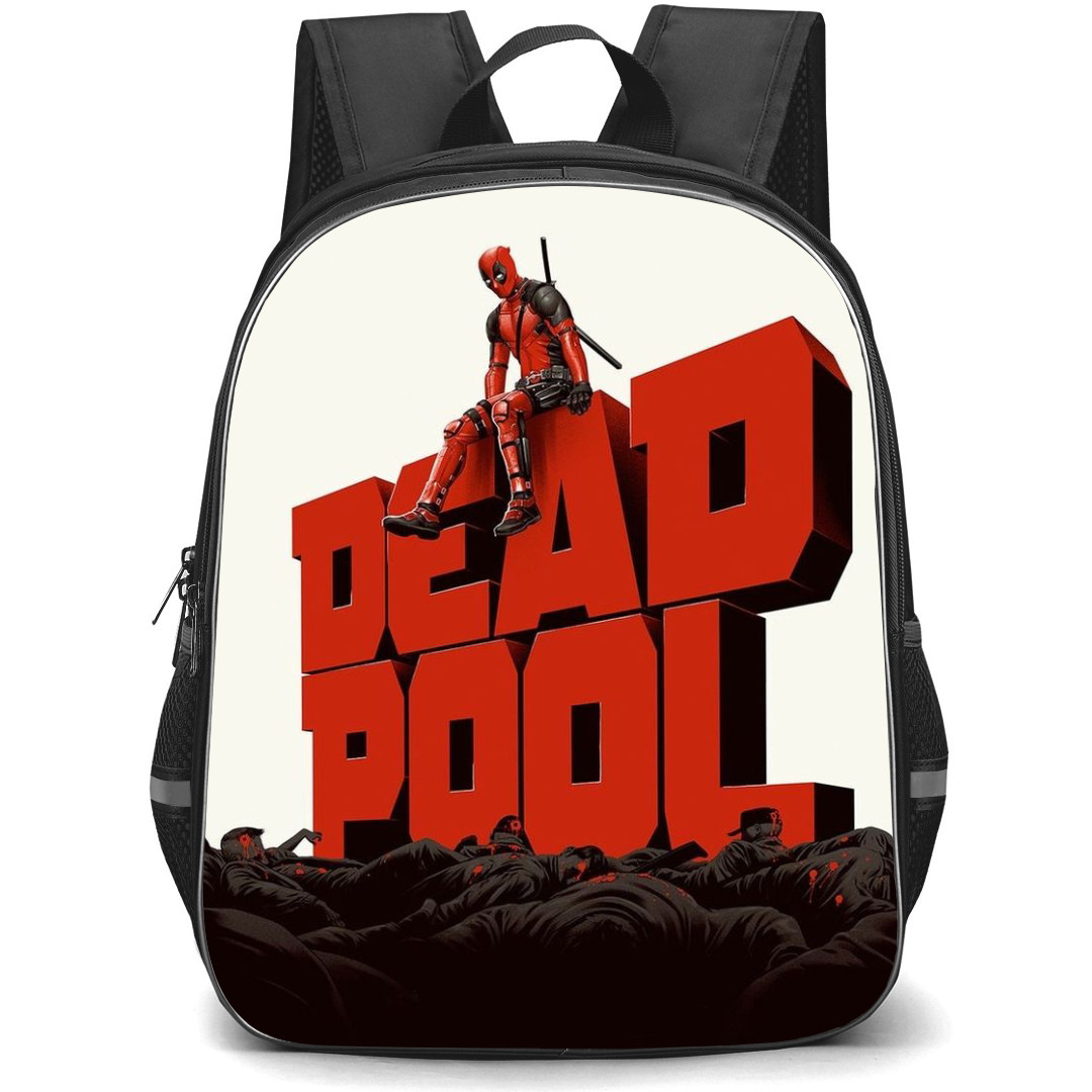 Deadpool Backpack StudentPack - Deadpool Funniest Poster By Rob Liefeld Beige Background