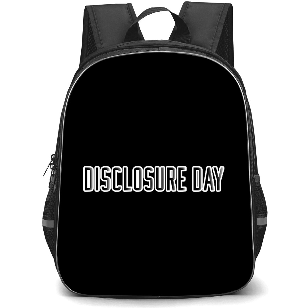 Disclosure Day Backpack School Bag StudentPack - Disclosure Day Black Text Logo Sticker