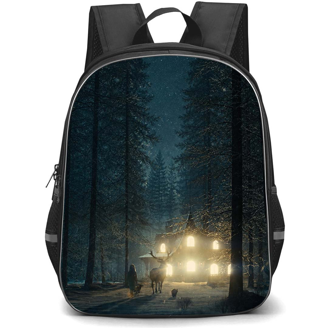 Disclosure Day Backpack School Bag StudentPack - Disclosure Day Starlit Forest Cottage Poster
