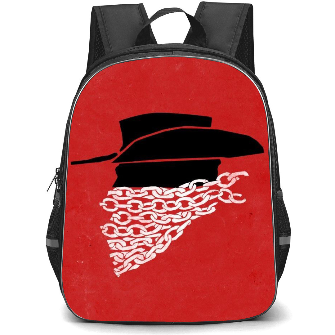 Django Unchained Backpack StudentPack - Django Unchained Poster Illustration On Red Background