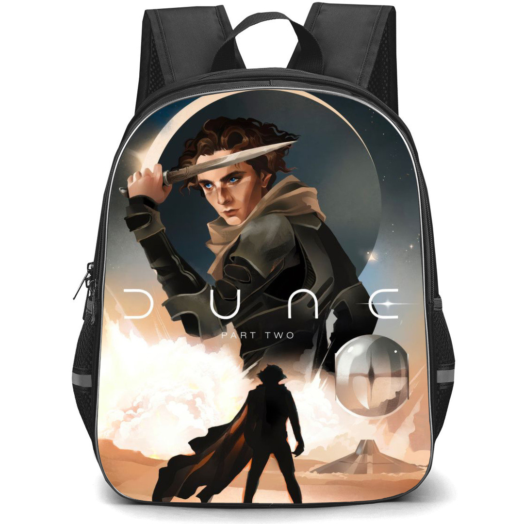 Dune Backpack StudentPack - Dune 2 Timothee Chalamet Illustration Art