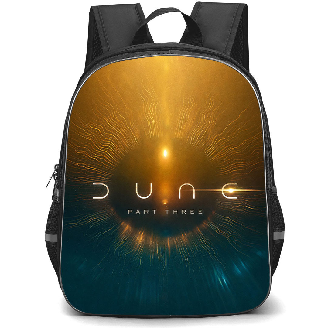 Dune Part Three Backpack School Bag StudentPack - Dune Part Three Cosmic Eclipse Sci Fi Poster