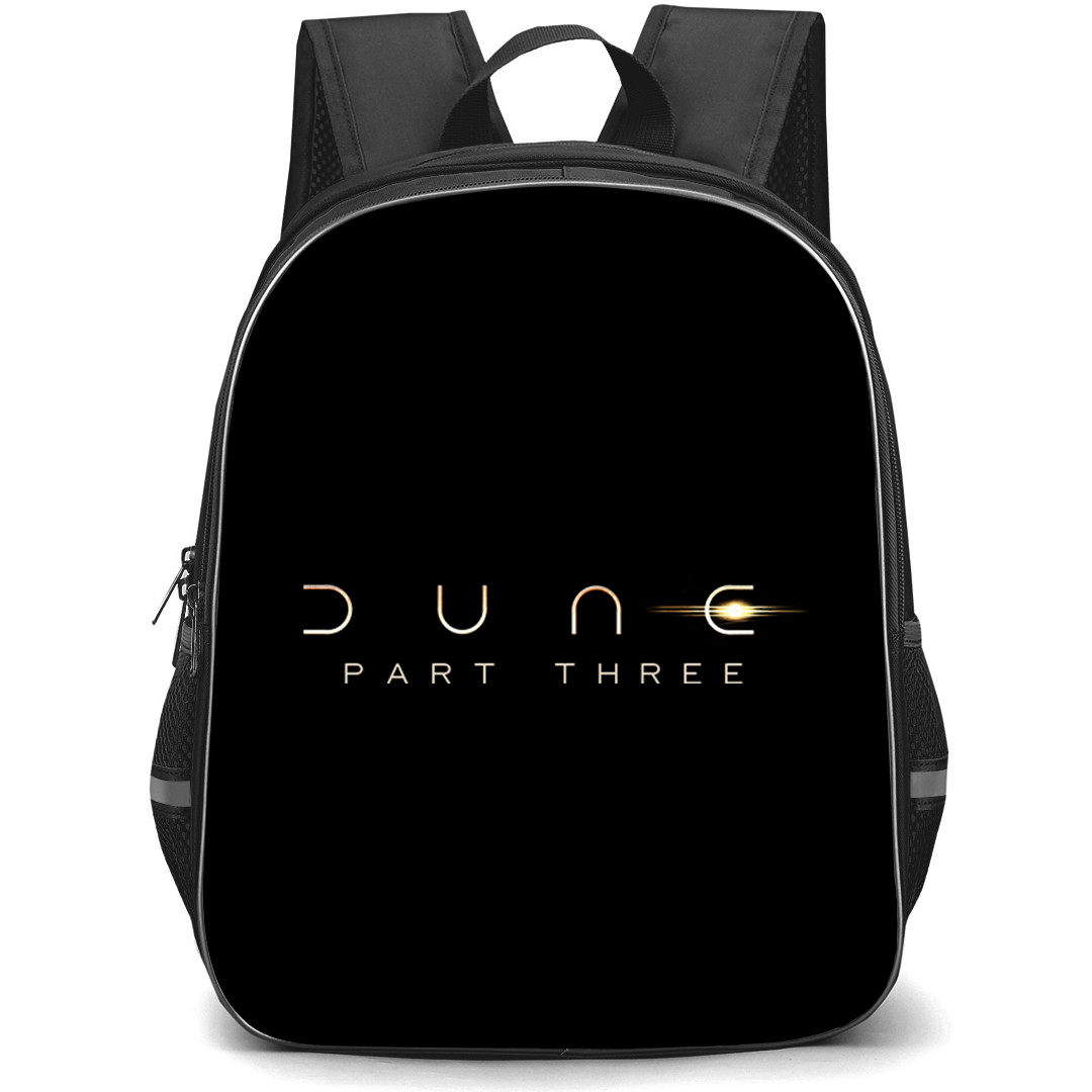 Dune Part Three Backpack School Bag StudentPack - Dune Part Three Golden Space Typography Logo Sticker
