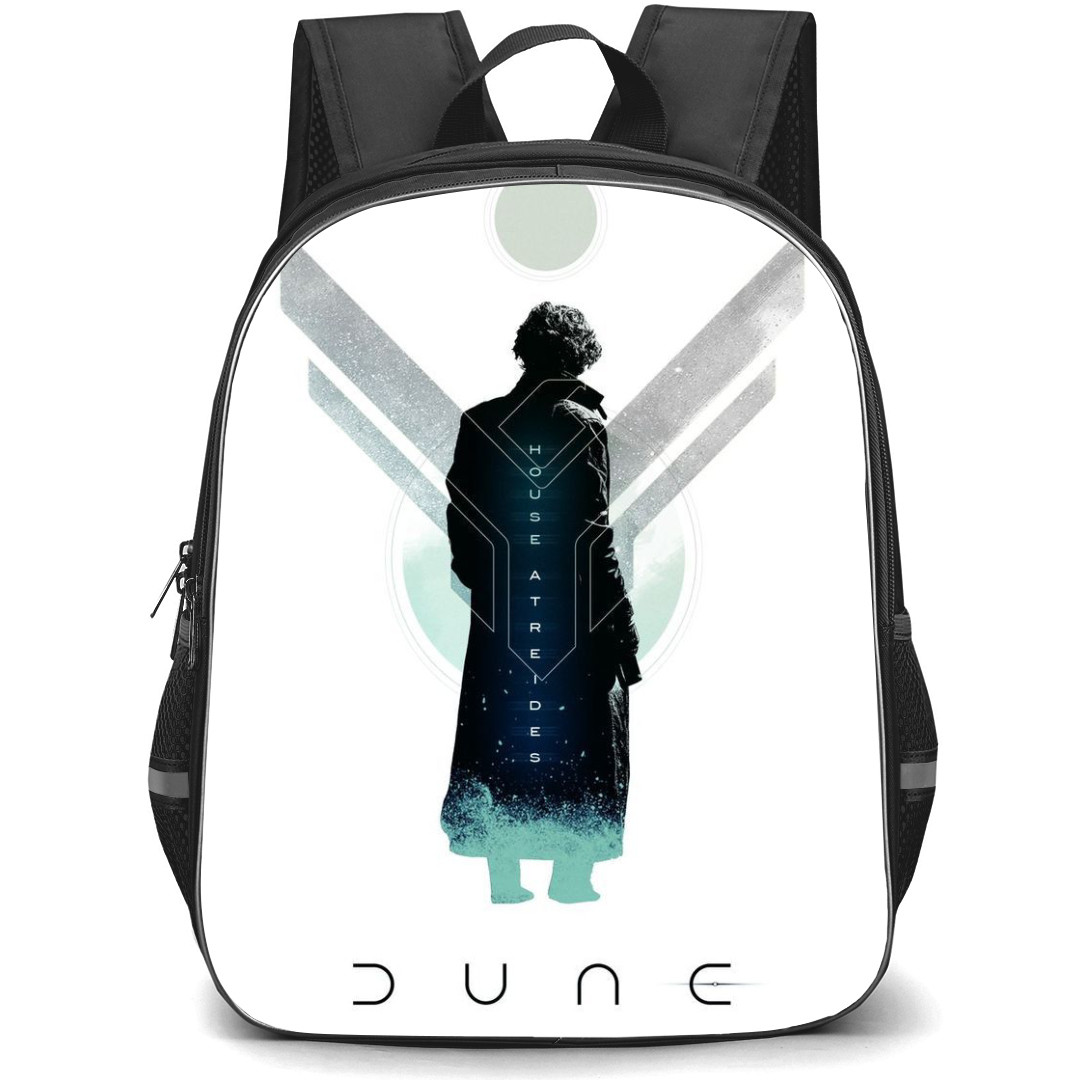 Dune Backpack StudentPack - Dune Paul Atreides Silhouette Poster White Background