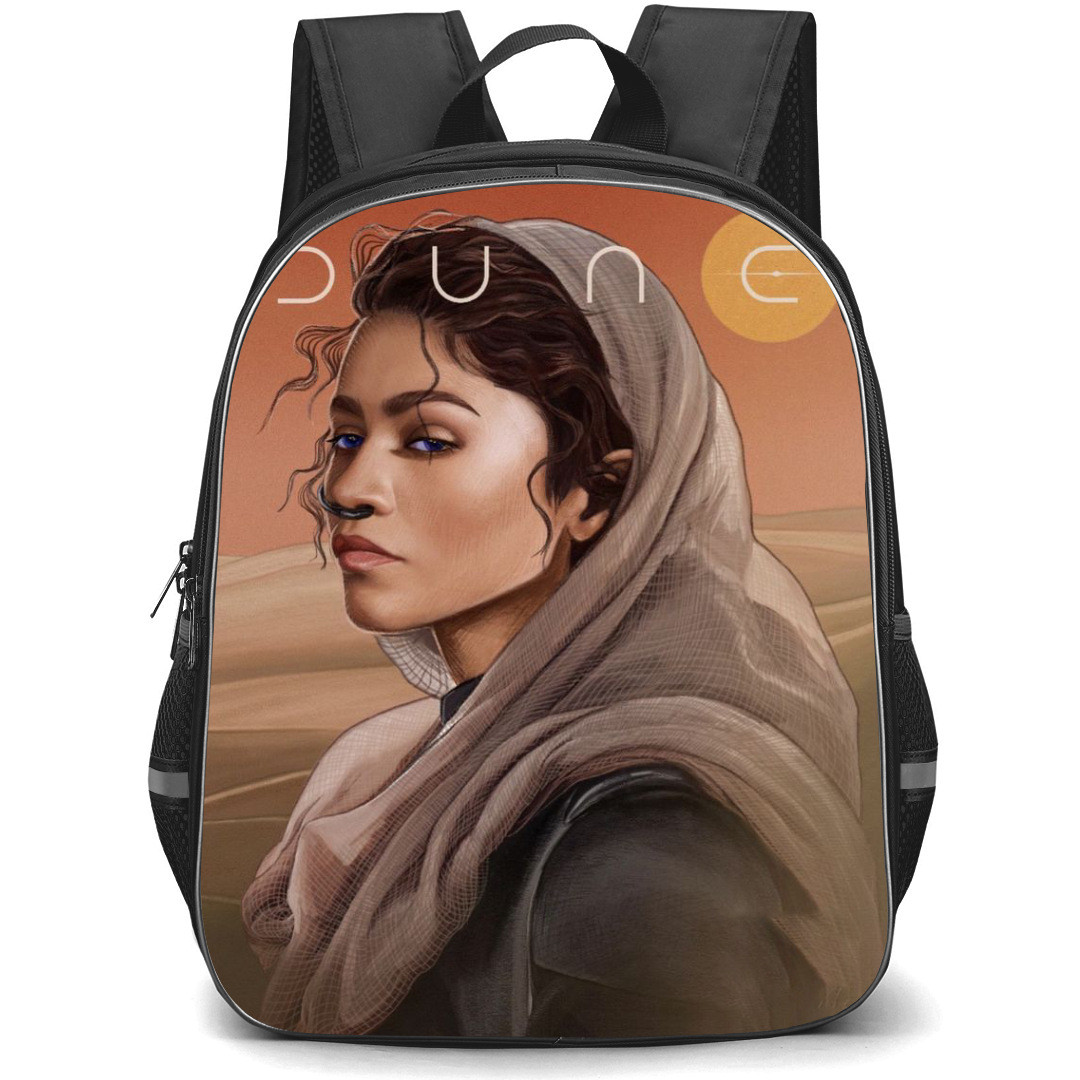 Dune Backpack StudentPack - Dune Zendaya Side Portrait Illustration Art