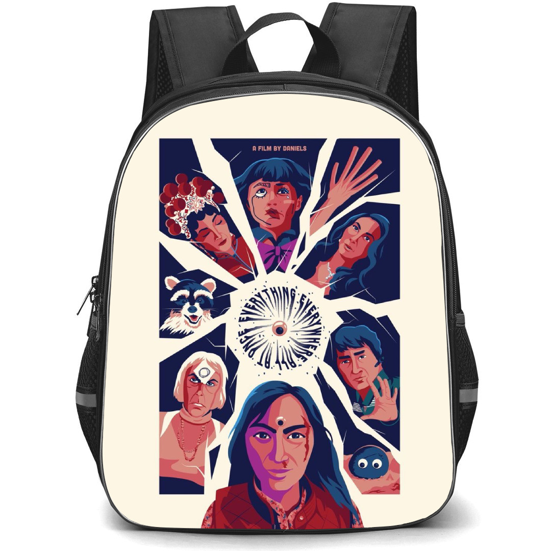 Everything Everywhere All At Once Backpack StudentPack - Everything Everywhere All At Once Character Illustration Art