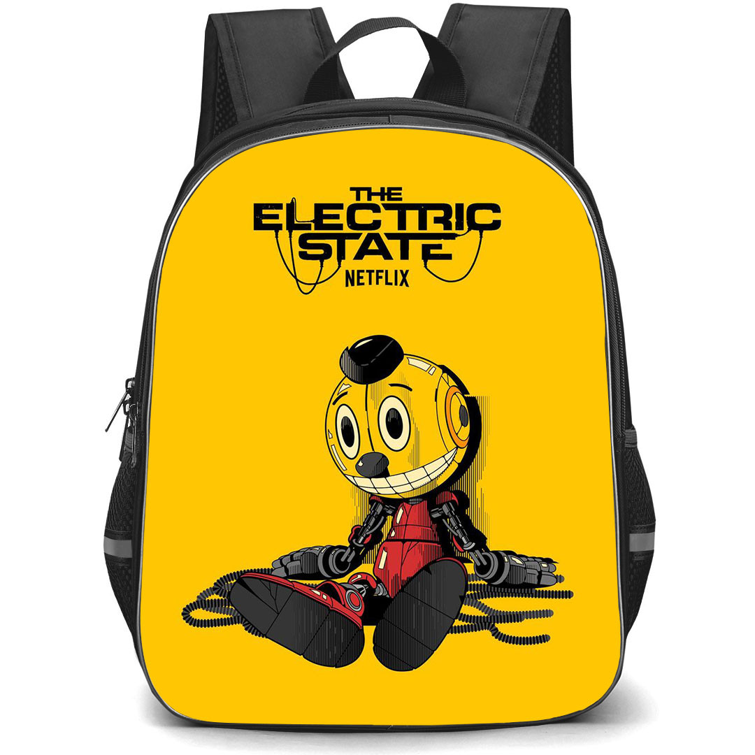 The Electric State Kid Cosmo Backpack StudentPack - The Electric State Kid Cosmo Sitting On Yellow Background