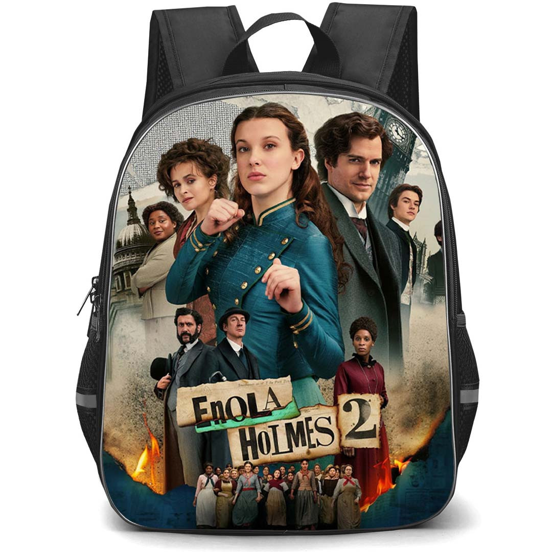 Enola Holmes 2 Backpack School Bag StudentPack - Enola Holmes 2 Cast Movie Poster