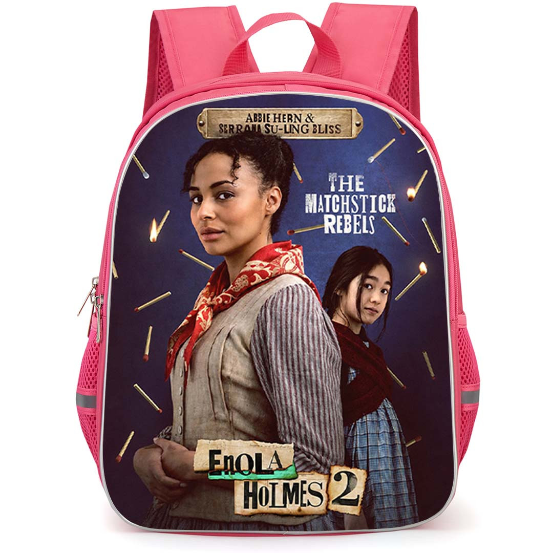 Enola Holmes 2 Backpack School Bag StudentPack - Enola Holmes 2 Mae And Bessie Chapman Matchstick Rebels Poster