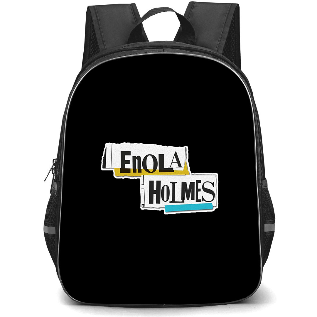 Enola Holmes Backpack School Bag StudentPack - Enola Holmes Newspaper Cutout Logo Sticker