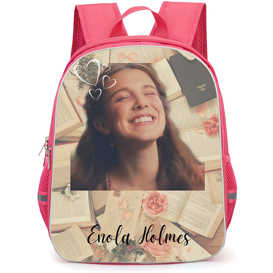 Enola Holmes Backpack School Bag StudentPack - Enola Holmes Soft Cottagecore Collage Art Poster