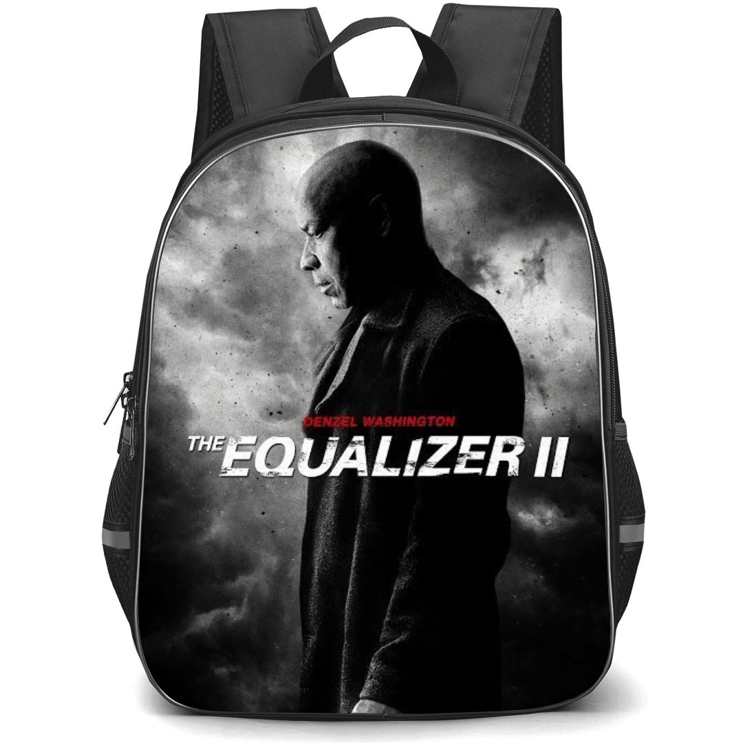 The Equalizer Backpack StudentPack - The Equalizer II Movie Robert McCall Side Portrait Grayscale