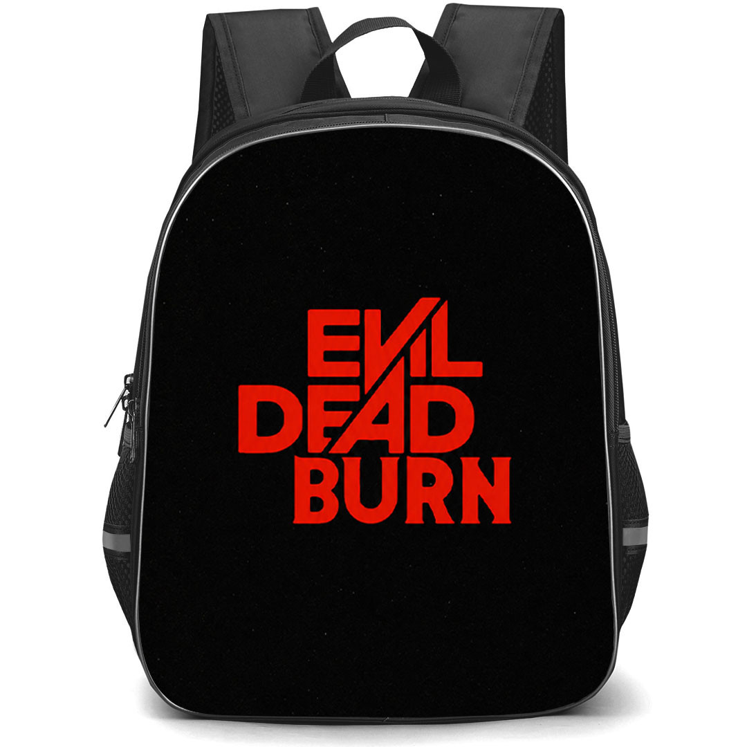 Evil Dead Burn Backpack School Bag StudentPack - Evil Dead Burn Red Logo On Black Background